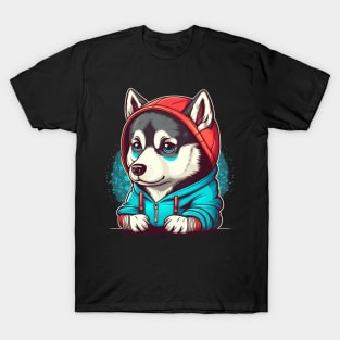 Cute Husky Dog T-Shirt